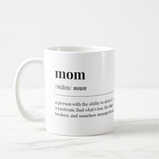 Mug Définition drôle de maman (Gauche)