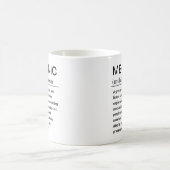 Mug Définition drôle de mécanicien (Centre)