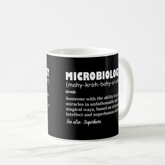 Mug Définition drôle de microbiologiste (Devant droit)