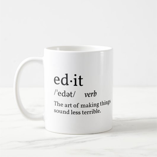 Mug Définition drôle de modifier (Gauche)
