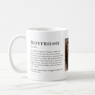 Mug Définition drôle de petit ami personnalisée avec p