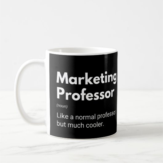 Mug Définition drôle de professeur de marketing (Gauche)