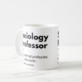 Mug Définition drôle de professeur de sociologie (Devant gauche)