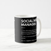 Mug Définition drôle de responsable de médias sociaux (Devant droit)