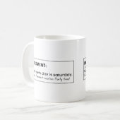 Mug Définition drôle de retraite (Devant gauche)