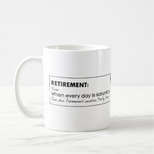 Mug Définition drôle de retraite