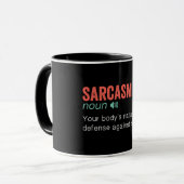 Mug Définition drôle de sarcasme (Devant gauche)