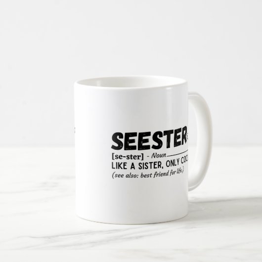 Mug Définition drôle de Seester (Devant droit)