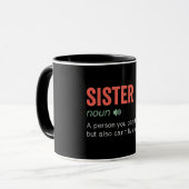Mug Définition drôle de soeur (Devant gauche)