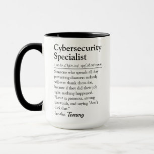 Mug Définition drôle de spécialiste en cybersécurité