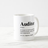 Mug Définition drôle de travail d'auditeur (Devant droit)