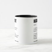 Mug Définition drôle de travail de comptable (Centre)