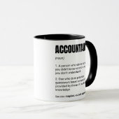 Mug Définition drôle de travail de comptable (Devant droit)