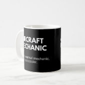 Mug Définition drôle de travail de mécanicien d'avion (Devant gauche)