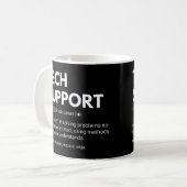 Mug Définition drôle de travail du support technique (Devant gauche)