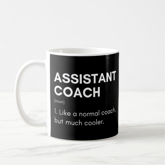 Mug Définition drôle d'entraîneur adjoint (Gauche)