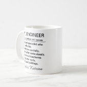 Mug Définition drôle d'ingénieur civil (Devant gauche)