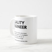Mug Définition drôle d'ingénieur de la qualité (Devant gauche)