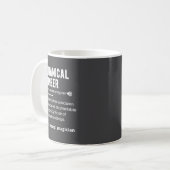 Mug Définition drôle d'ingénieur mécanique Ingénierie (Devant gauche)