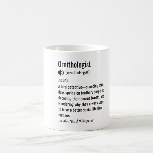 Mug Définition drôle d'ornithologue Ornithologie (Centre)