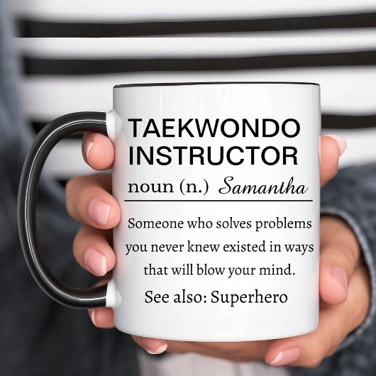 Mug Définition drôle d'un instructeur de Taekwondo per