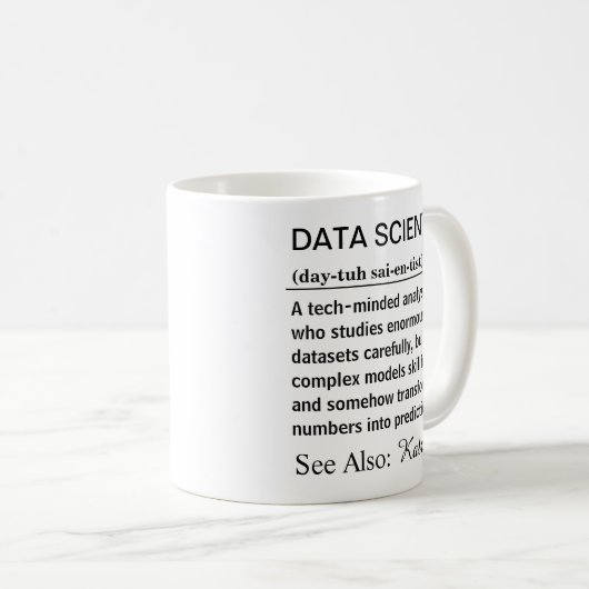 Mug Définition drôle et personnalisée de scientifique  (Devant droit)