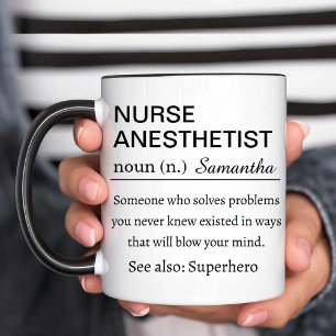 Mug Définition drôle et personnalisée d'infirmier anes
