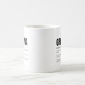 Mug Définition drôle et sincère de grand-mère (Centre)