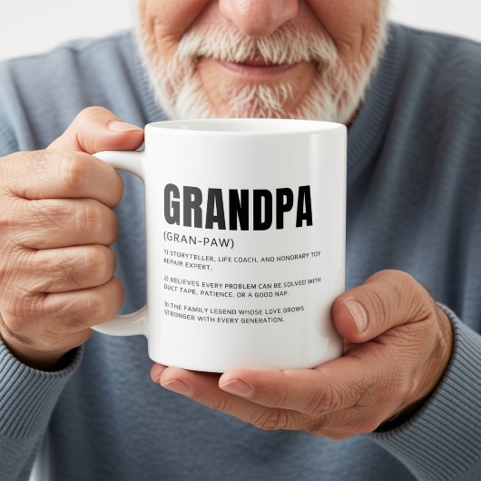 Mug Définition drôle et sincère de Papy