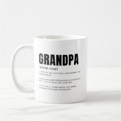 Mug Définition drôle et sincère de Papy (Gauche)