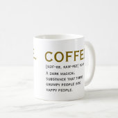 Mug Définition du café – Style dictionnaire amusant (Devant droit)