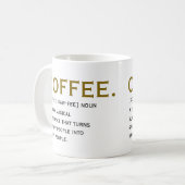 Mug Définition du café – Style dictionnaire amusant (Devant gauche)
