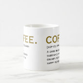 Mug Définition du café – Style dictionnaire amusant (Centre)