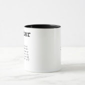 Mug Définition du combattant, don du guerrier, (Centre)