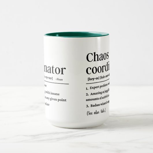 Mug Définition du coordinateur Chaos personnalisé (Centre)