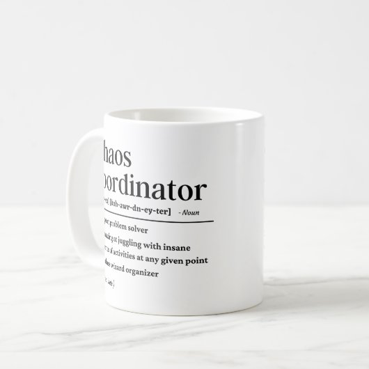 Mug Définition du coordinateur du chaos (Devant gauche)