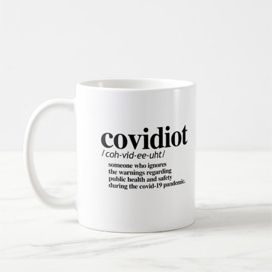 Mug Définition du covidiot (Gauche)
