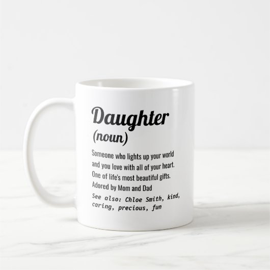 Mug Définition du devis d'attitude plus forte pour la  (Gauche)