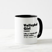 Mug Définition du dictionnaire amusant de volleyball (Devant droit)