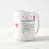 Mug Définition du dictionnaire de chocolat chaud (Devant droit)