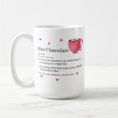 Mug Définition du dictionnaire de chocolat chaud (Gauche)