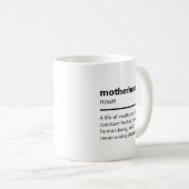 Mug Définition du dictionnaire de la maternité amusant (Devant droit)