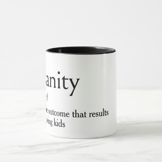 Mug Définition Du Dictionnaire De L'INSANITÉ (Centre)