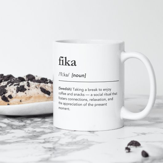 Mug définition du dictionnaire de pause café fika suéd