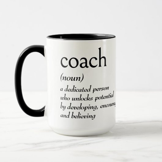 Mug Définition du dictionnaire pour COACH (Gauche)