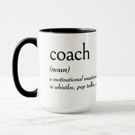 Mug Définition du dictionnaire pour COACH (Gauche)