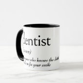 Mug Définition du dictionnaire pour DENTISTE (Devant gauche)