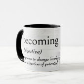 Mug Définition du dictionnaire pour devenir (Devant gauche)
