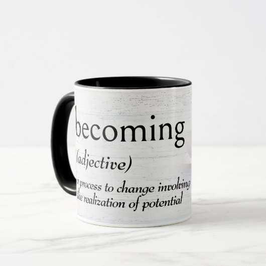 Mug Définition du dictionnaire pour devenir (Devant gauche)