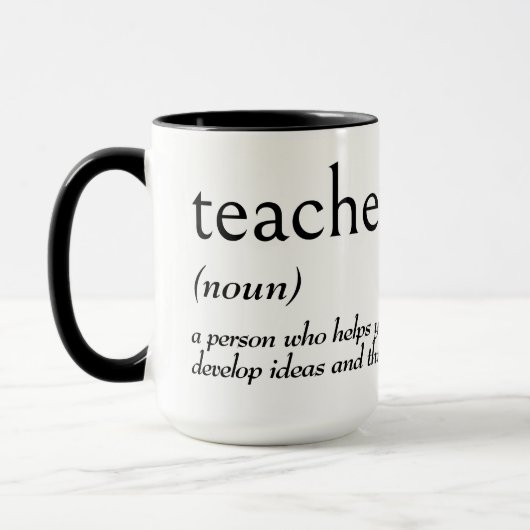 Mug Définition du dictionnaire pour ENSEIGNANT (Gauche)